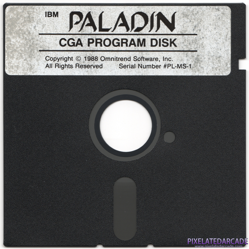 Paladin Cover Art: CGA Program Disk Paladin Cover Art: CGA Program Disk