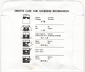 Disk Sleeve - Back
