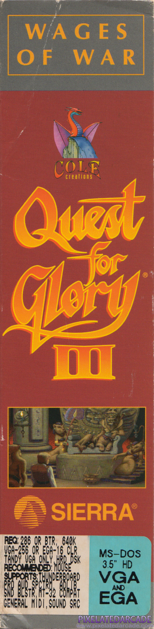 Quest for Glory III: Wages of War Cover Art: Left Side