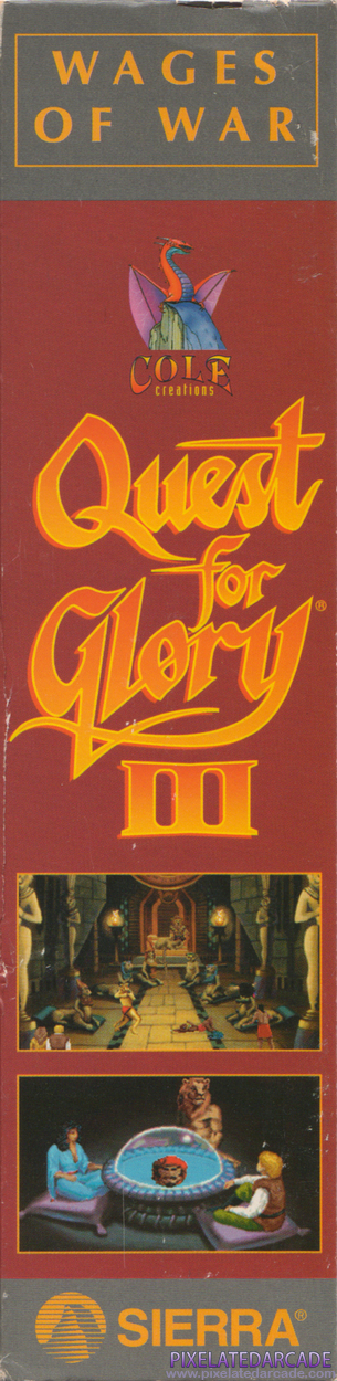 Quest for Glory III: Wages of War Cover Art: Right Side Quest for Glory III: Wages of War Cover Art: Right Side