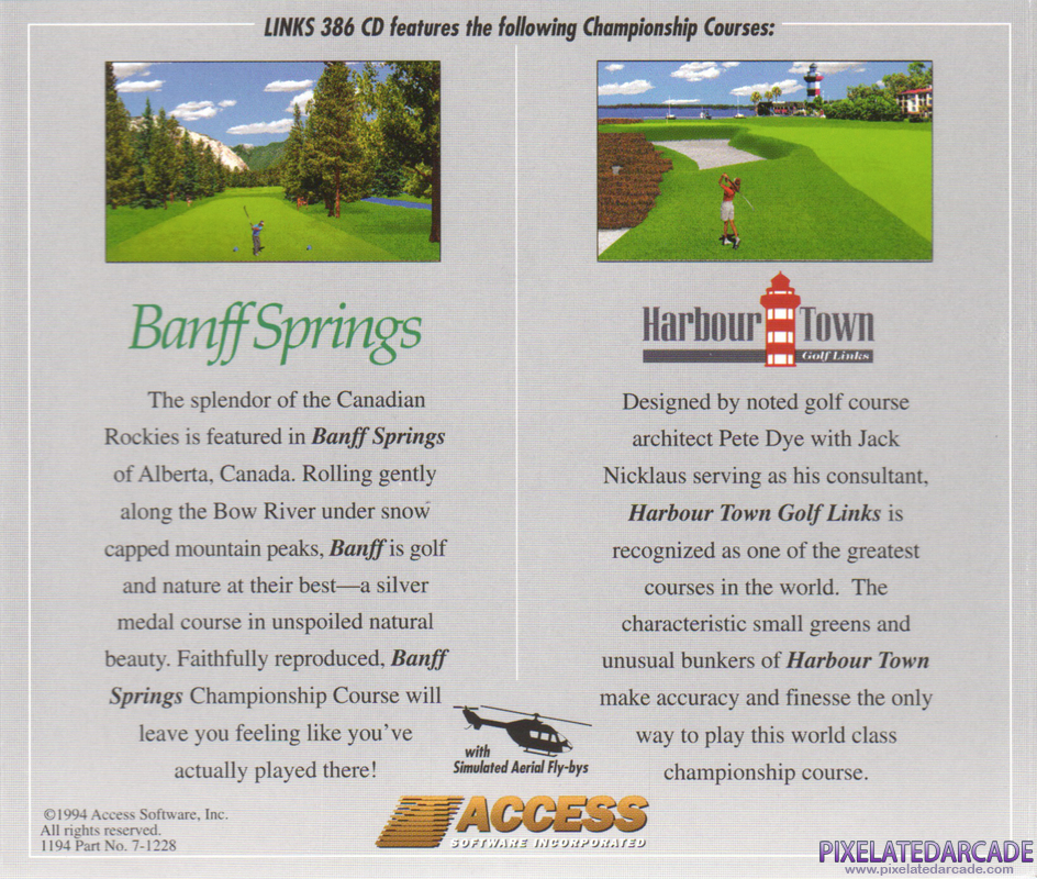 Links 386 CD Cover Art: Back Links 386 CD Cover Art: Back