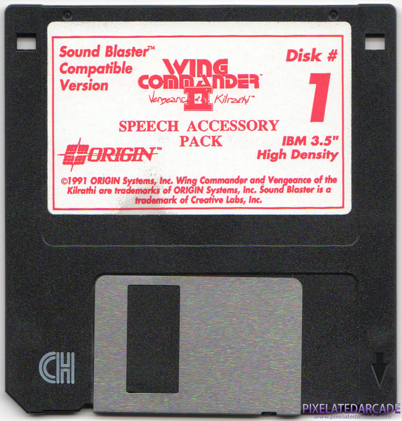 Wing Commander II: Vengeance of the Kilrathi - Speech Accessory Pack Cover Art: Disk 1 of 3