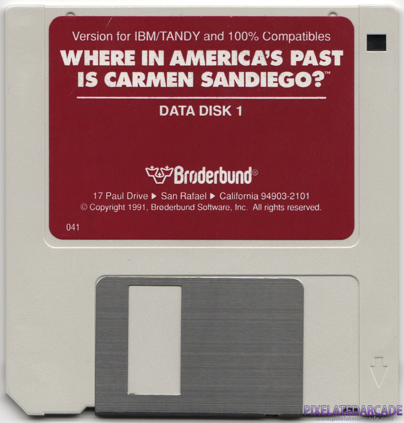 Where in America's Past is Carmen Sandiego? Cover Art: Data Disk 1 of 2