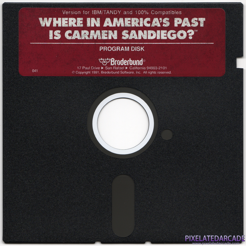 Where in America's Past is Carmen Sandiego? Cover Art: Program Disk