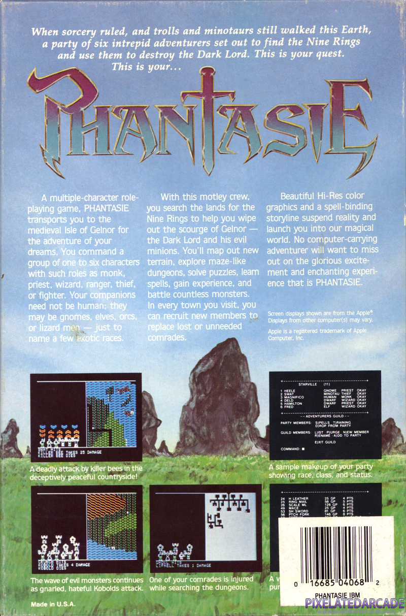 Phantasie Cover Art: 