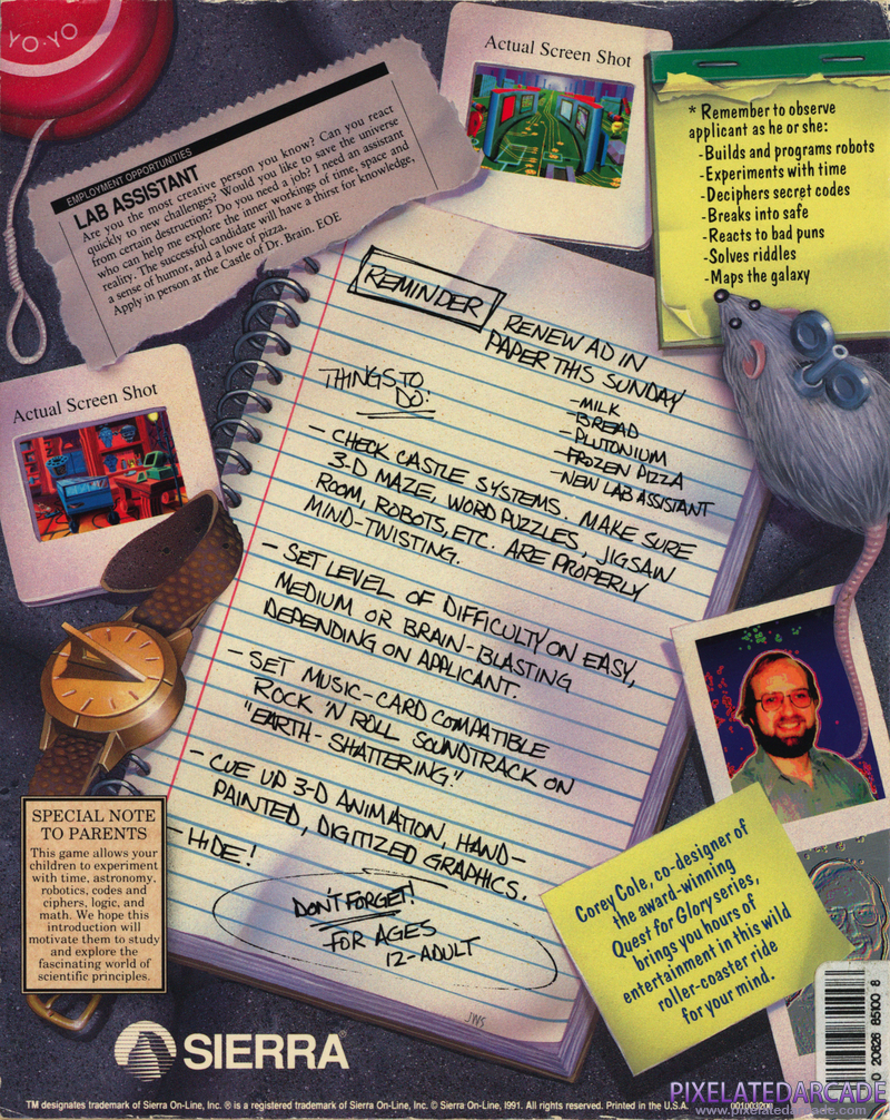 Castle of Dr. Brain Cover Art: Castle of Dr. Brain Cover Art: