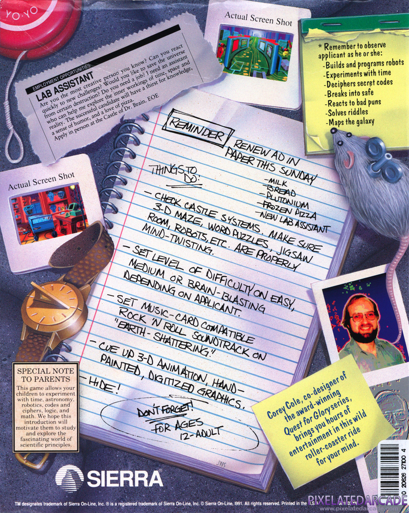 Castle of Dr. Brain Cover Art: Castle of Dr. Brain Cover Art: