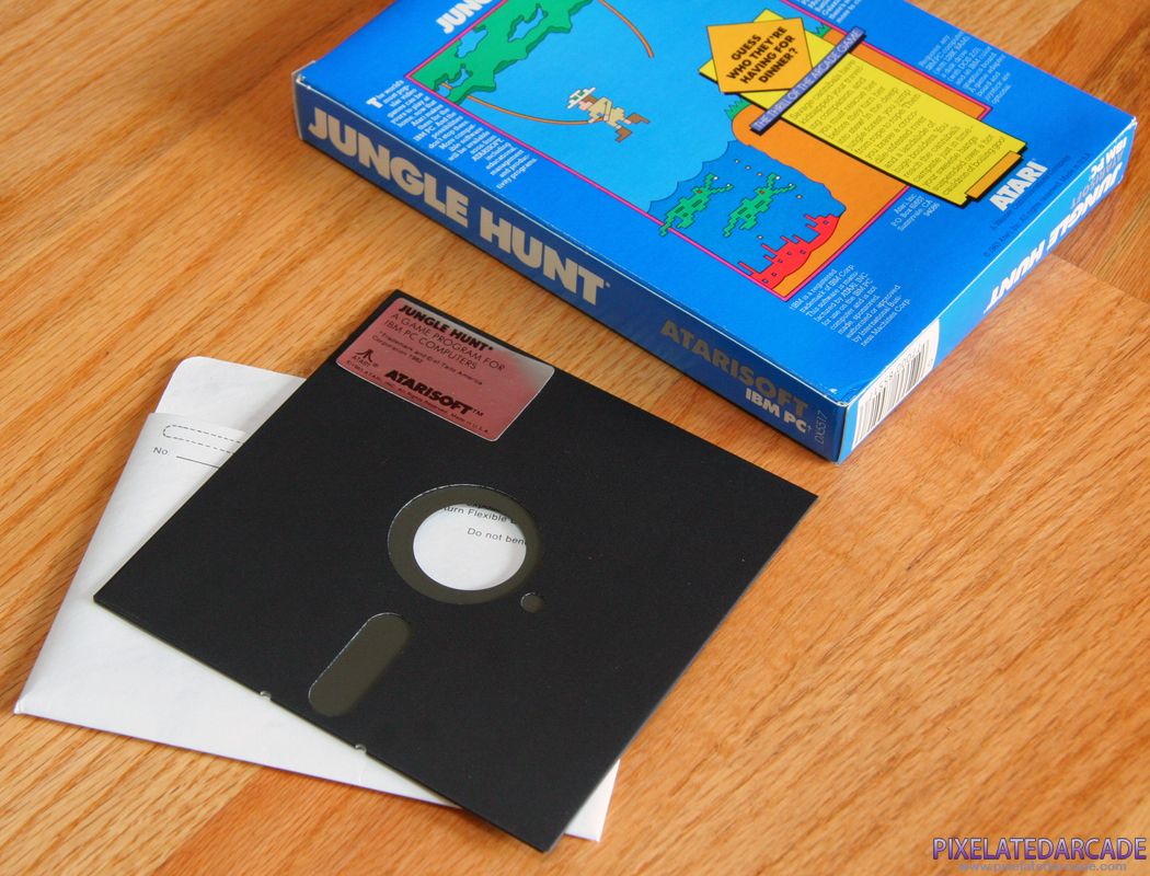 Jungle Hunt Cover Art: Game disk and box Jungle Hunt Cover Art: Game disk and box