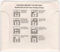 Disk Sleeve - Back