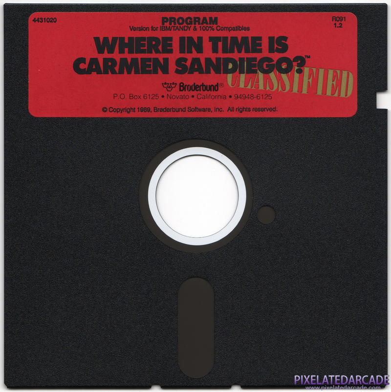 Where in Time is Carmen Sandiego? Cover Art: Disk 1 of 2 Where in Time is Carmen Sandiego? Cover Art: Disk 1 of 2