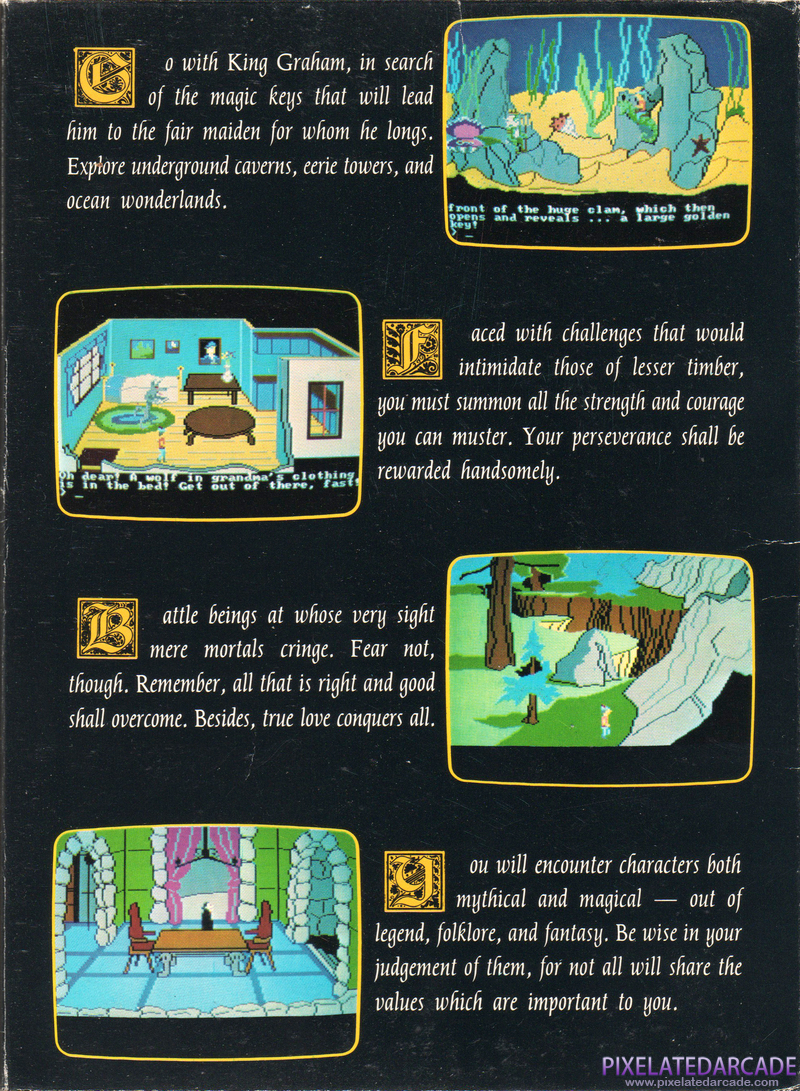 King's Quest II: Romancing the Throne Cover Art: Right Side King's Quest II: Romancing the Throne Cover Art: Right Side