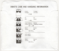 Disk Sleeve - Back