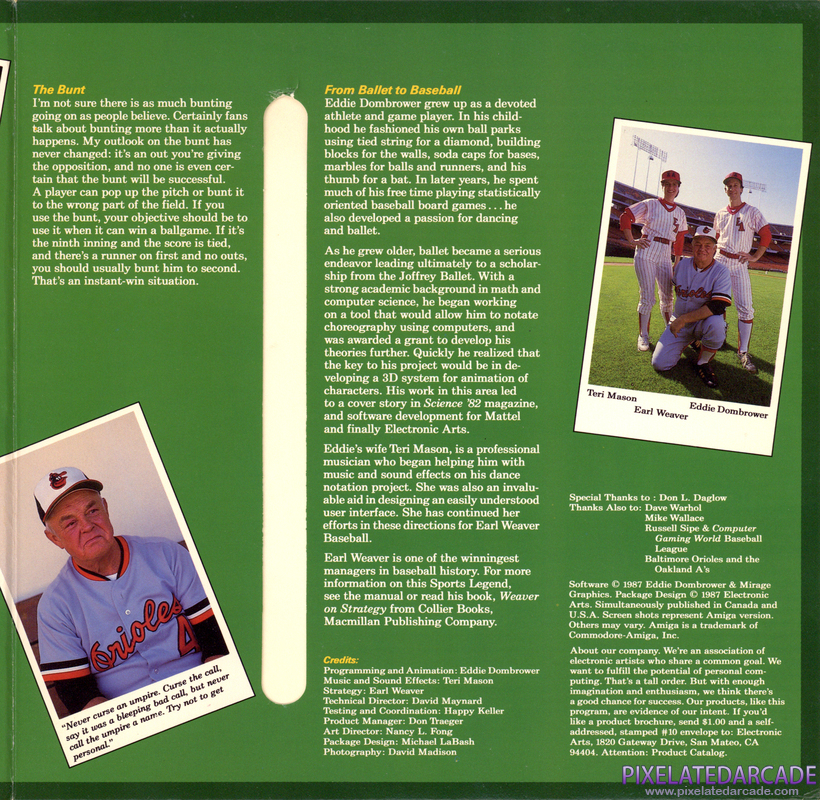 Earl Weaver Baseball Cover Art: Right Side Earl Weaver Baseball Cover Art: Right Side