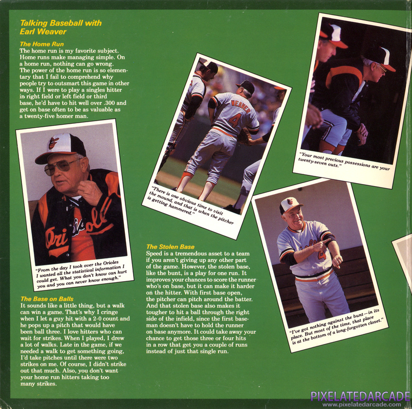 Earl Weaver Baseball Cover Art: Left Side Earl Weaver Baseball Cover Art: Left Side
