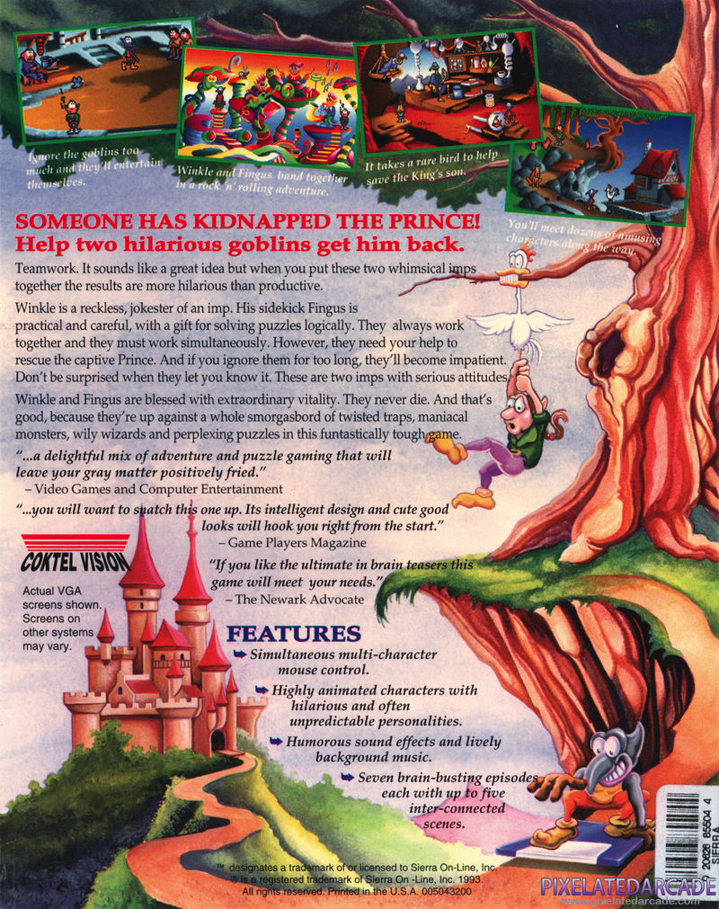 Gobliins 2: The Prince Buffoon Cover Art: Gobliins 2: The Prince Buffoon Cover Art: