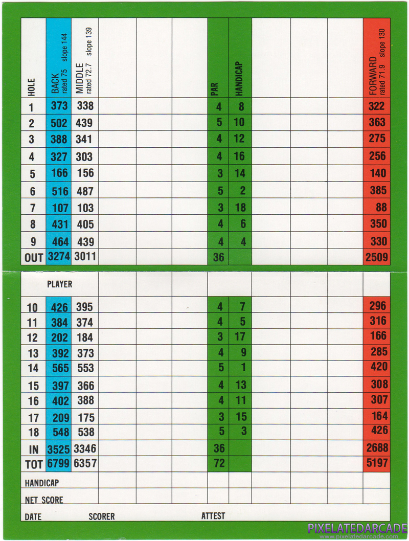 Links: Championship Course - Pebble Beach Golf Links Cover Art: Scorecard - Inside Links: Championship Course - Pebble Beach Golf Links Cover Art: Scorecard - Inside