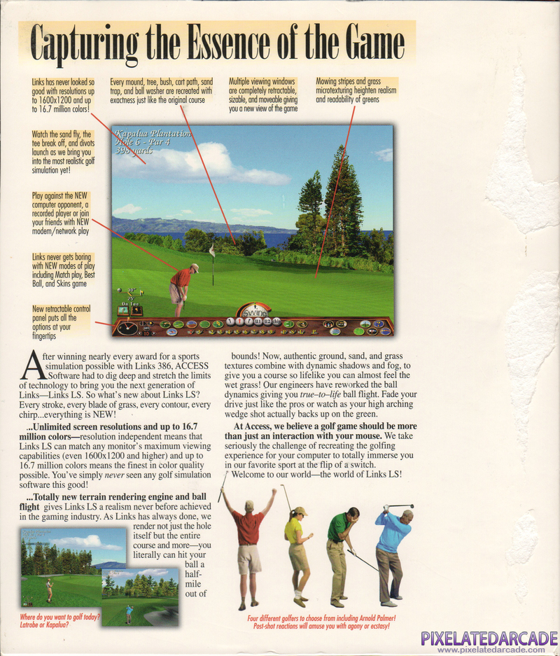 Links LS: Legends in Sports - 1997 Edition Cover Art: Latrobe Country Club Course Disc