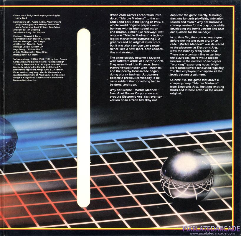 Marble Madness Cover Art: Right Side Marble Madness Cover Art: Right Side
