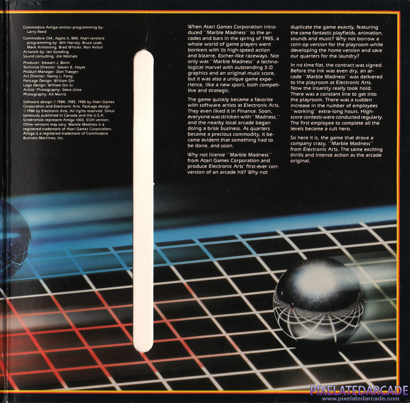 Marble Madness Cover Art: Right Side Marble Madness Cover Art: Right Side