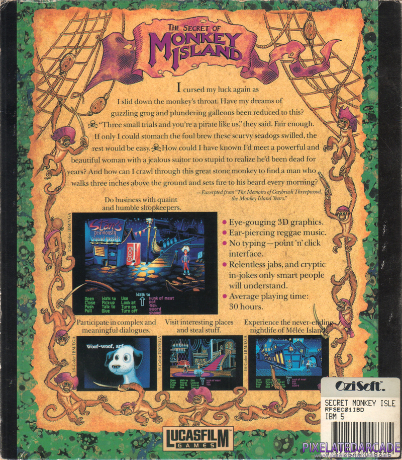 Secret of Monkey Island, The Cover Art: 