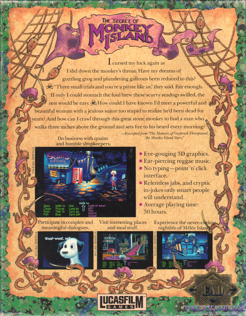 Secret of Monkey Island, The Cover Art: 