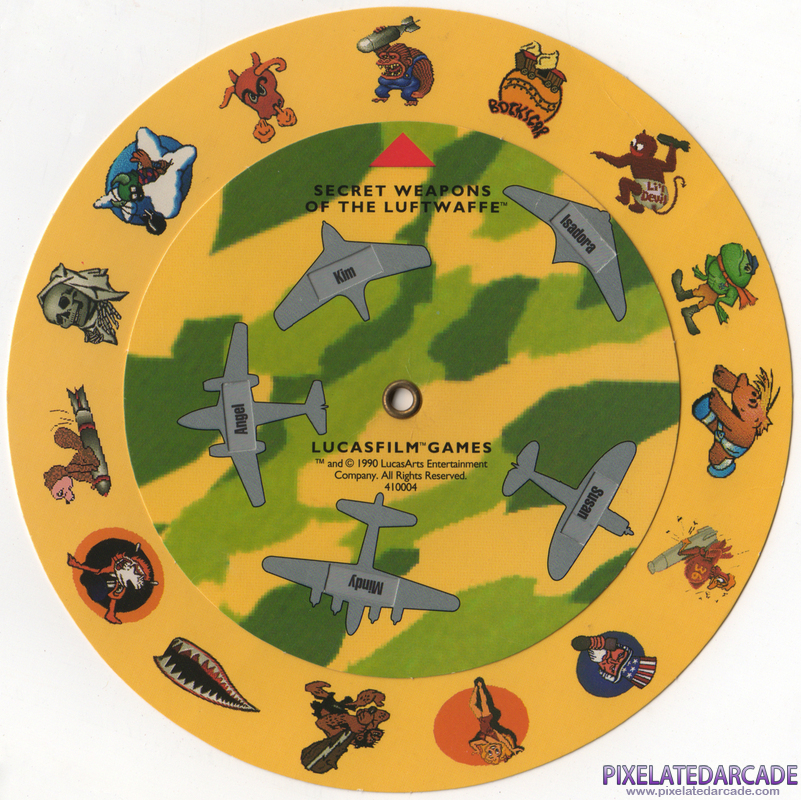 Secret Weapons of the Luftwaffe Cover Art: Copy Protection Code Wheel Secret Weapons of the Luftwaffe Cover Art: Copy Protection Code Wheel