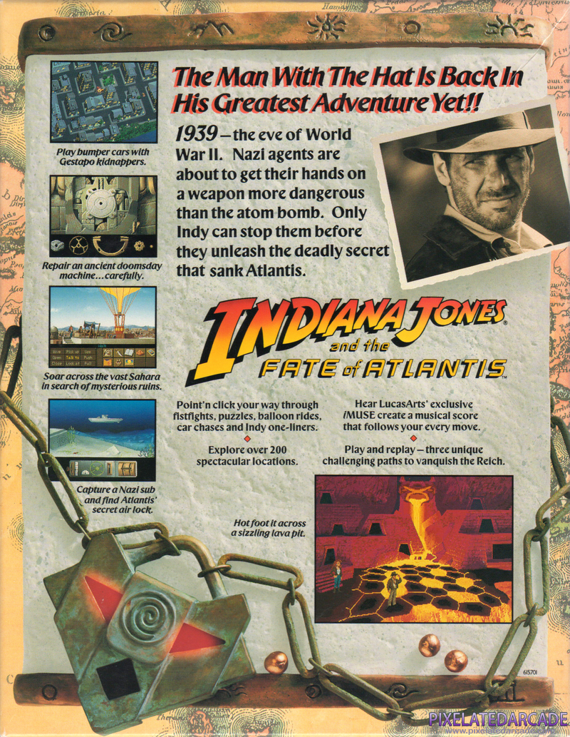 Indiana Jones and the Fate of Atlantis Cover Art: 