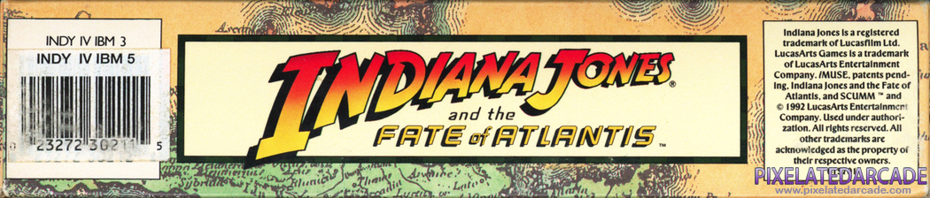 Indiana Jones and the Fate of Atlantis Cover Art: Bottom Spine