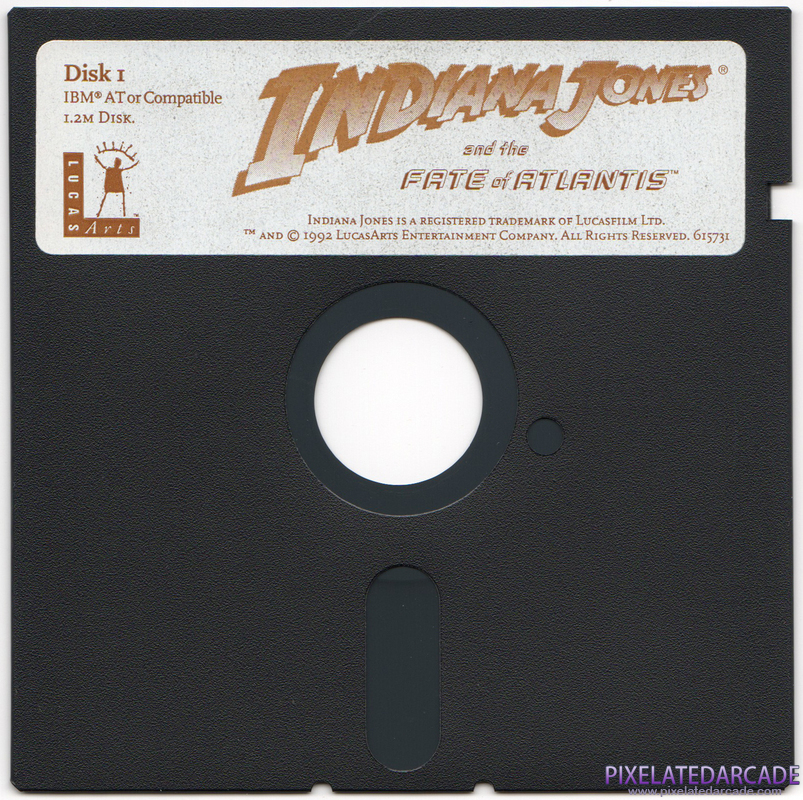 Indiana Jones and the Fate of Atlantis Cover Art: Disk 1 of 6