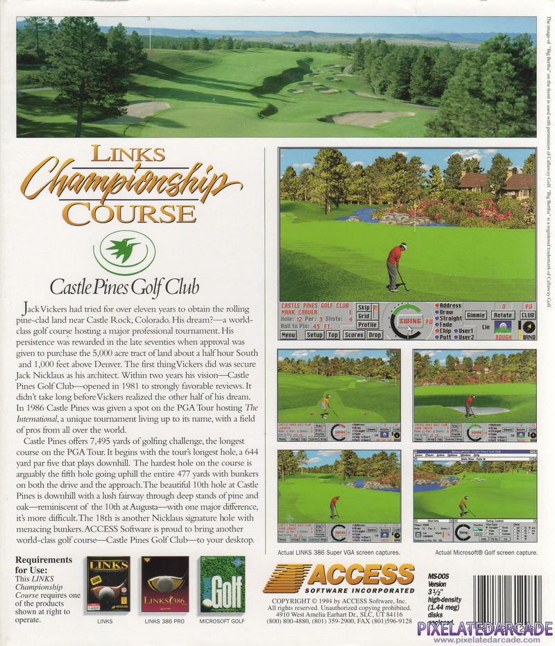 Links: Championship Course - Castle Pines Golf Club Cover Art: 