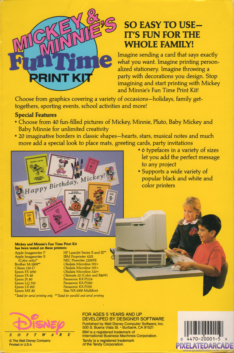 Mickey & Minnie's Fun Time Print Kit Cover Art: Mickey & Minnie's Fun Time Print Kit Cover Art: