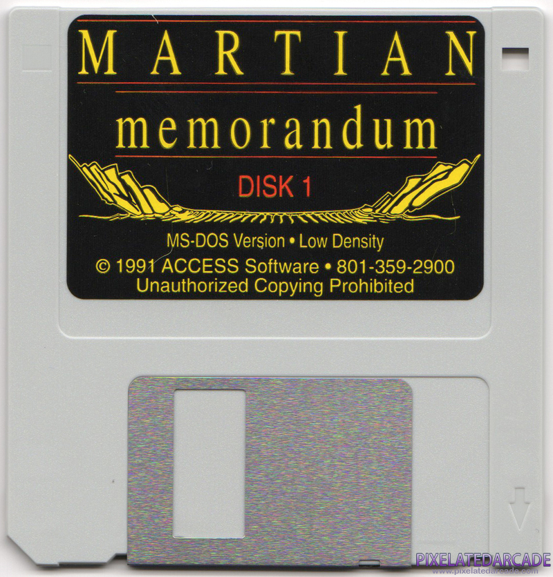 Martian Memorandum Cover Art: Disk 1 of 10