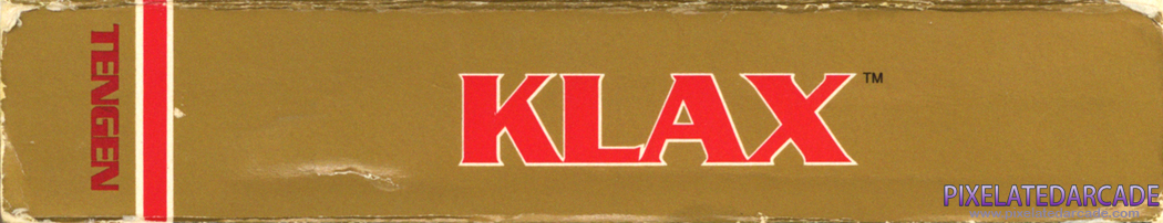 Klax Cover Art: Top Spine Klax Cover Art: Top Spine