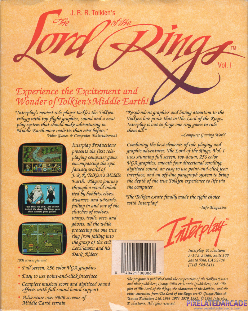 J.R.R. Tolkien's The Lord of the Rings, Vol. I Cover Art: J.R.R. Tolkien's The Lord of the Rings, Vol. I Cover Art: