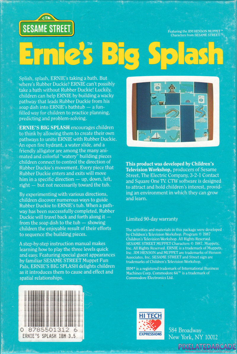 Ernie's Big Splash Cover Art: Ernie's Big Splash Cover Art: