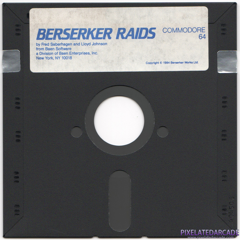 Berserker Raids Cover Art: Commodore 64 side Berserker Raids Cover Art: Commodore 64 side