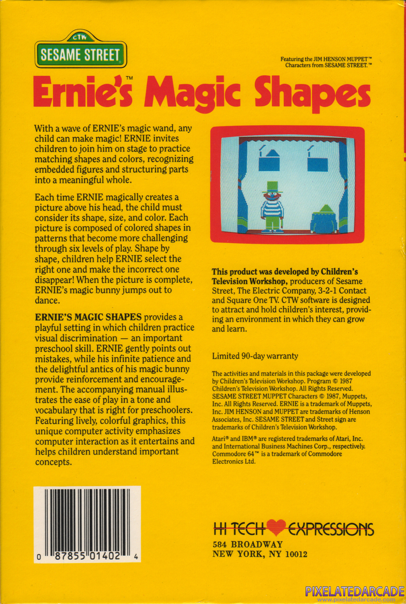 Ernie's Magic Shapes Cover Art: Ernie's Magic Shapes Cover Art: