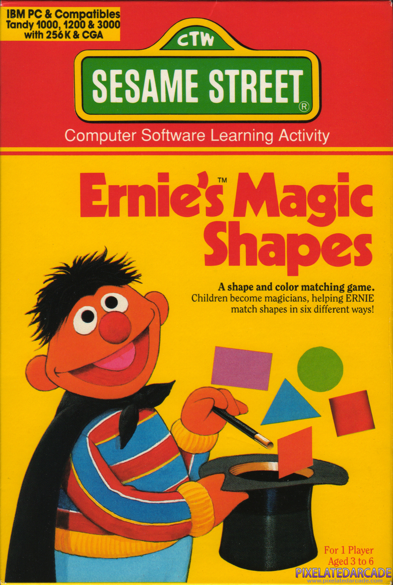 Ernie's Magic Shapes Cover Art: Ernie's Magic Shapes Cover Art: