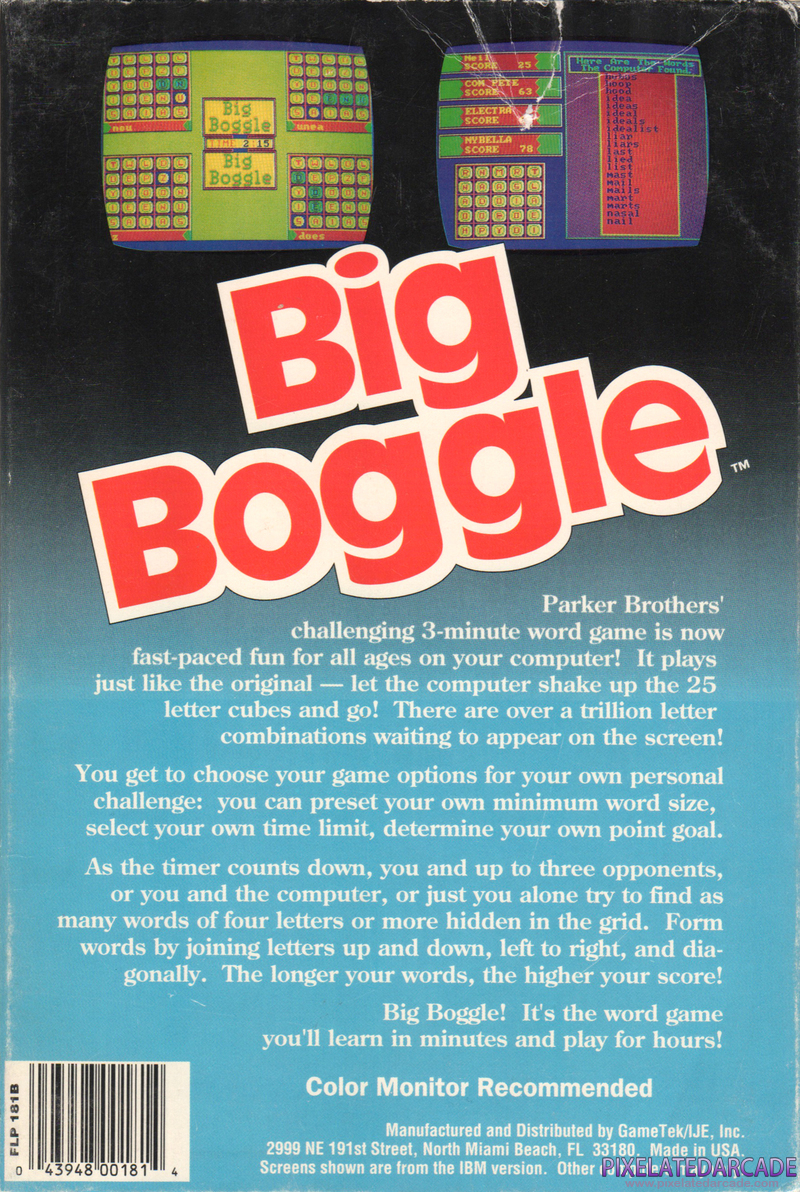 Big Boggle Cover Art: 