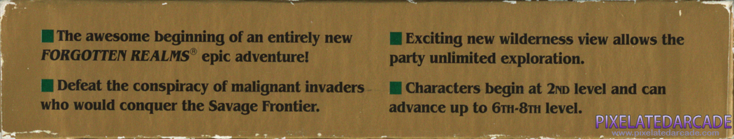 Gateway to the Savage Frontier Cover Art: Top Spine Gateway to the Savage Frontier Cover Art: Top Spine
