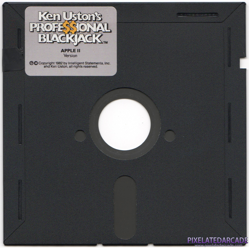 Ken Uston's Profe$$ional Blackjack Cover Art: Apple II side Ken Uston's Profe$$ional Blackjack Cover Art: Apple II side