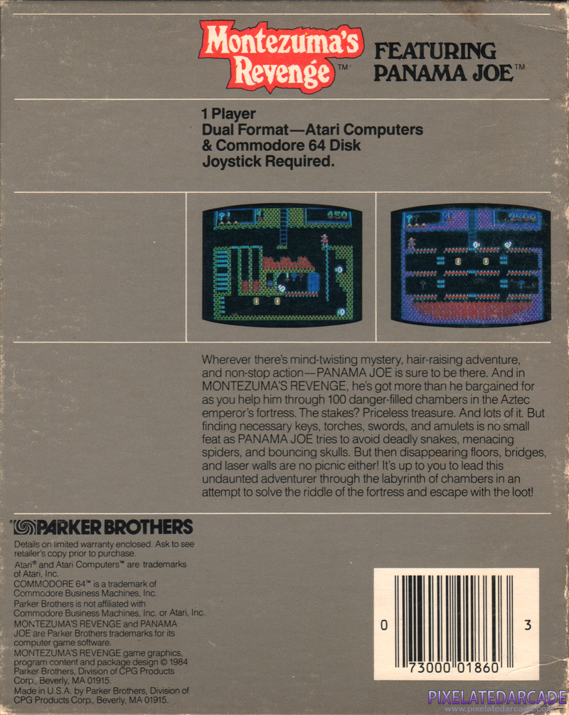 Montezuma's Revenge Cover Art: Montezuma's Revenge Cover Art: