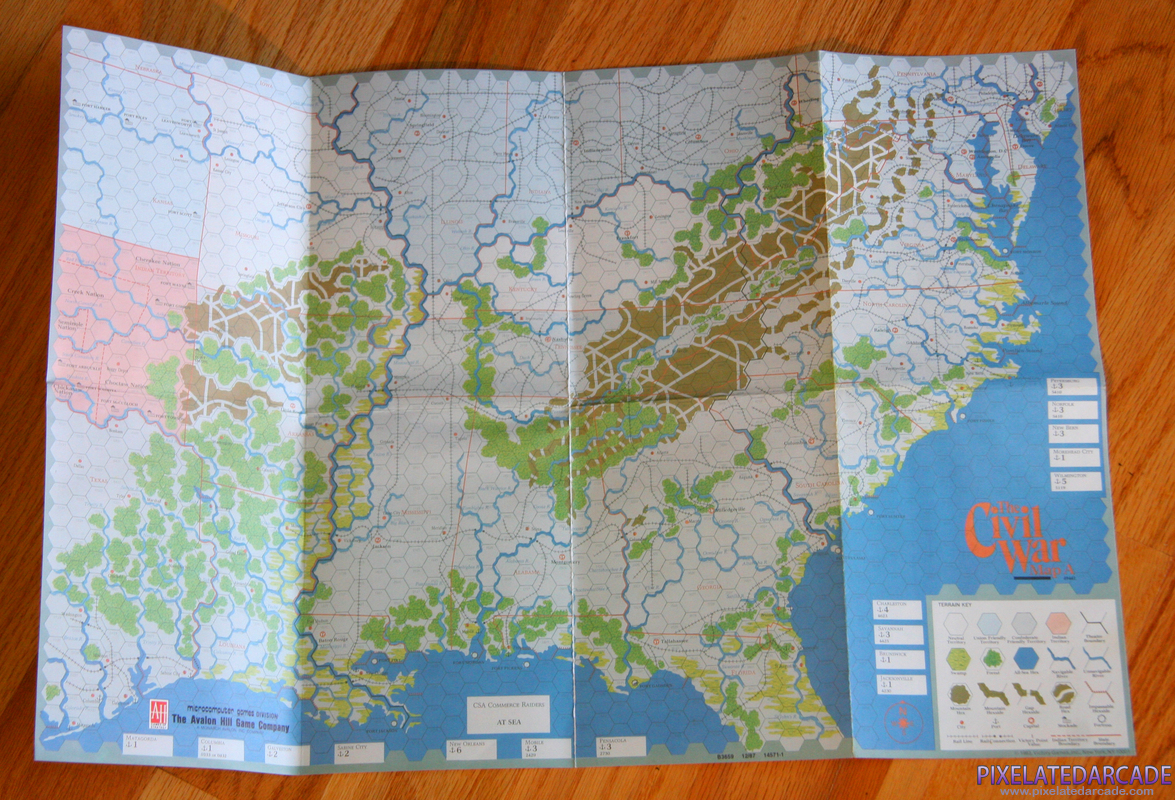 Civil War: 1861 - 1865, The Cover Art: Map front Civil War: 1861 - 1865, The Cover Art: Map front