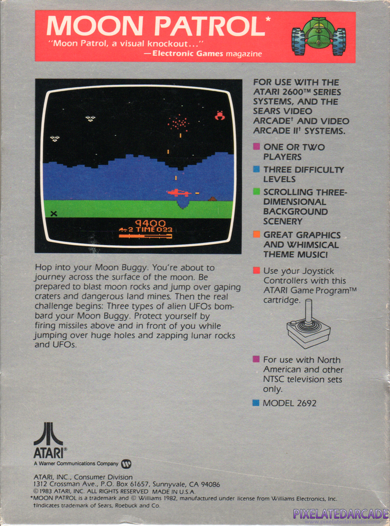Moon Patrol Cover Art: Moon Patrol Cover Art: