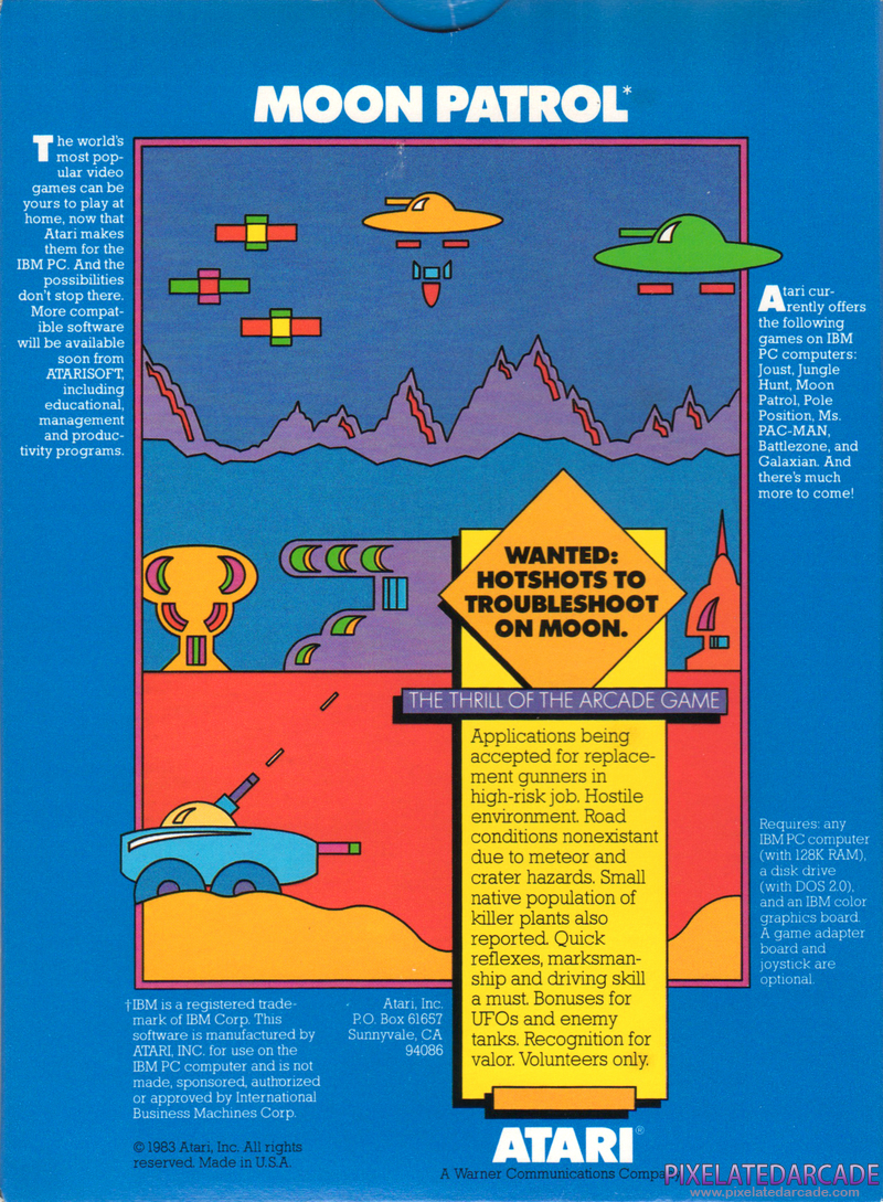 Moon Patrol Cover Art: Moon Patrol Cover Art: