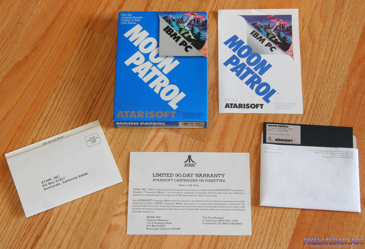 Moon Patrol Cover Art: Box and contents Moon Patrol Cover Art: Box and contents