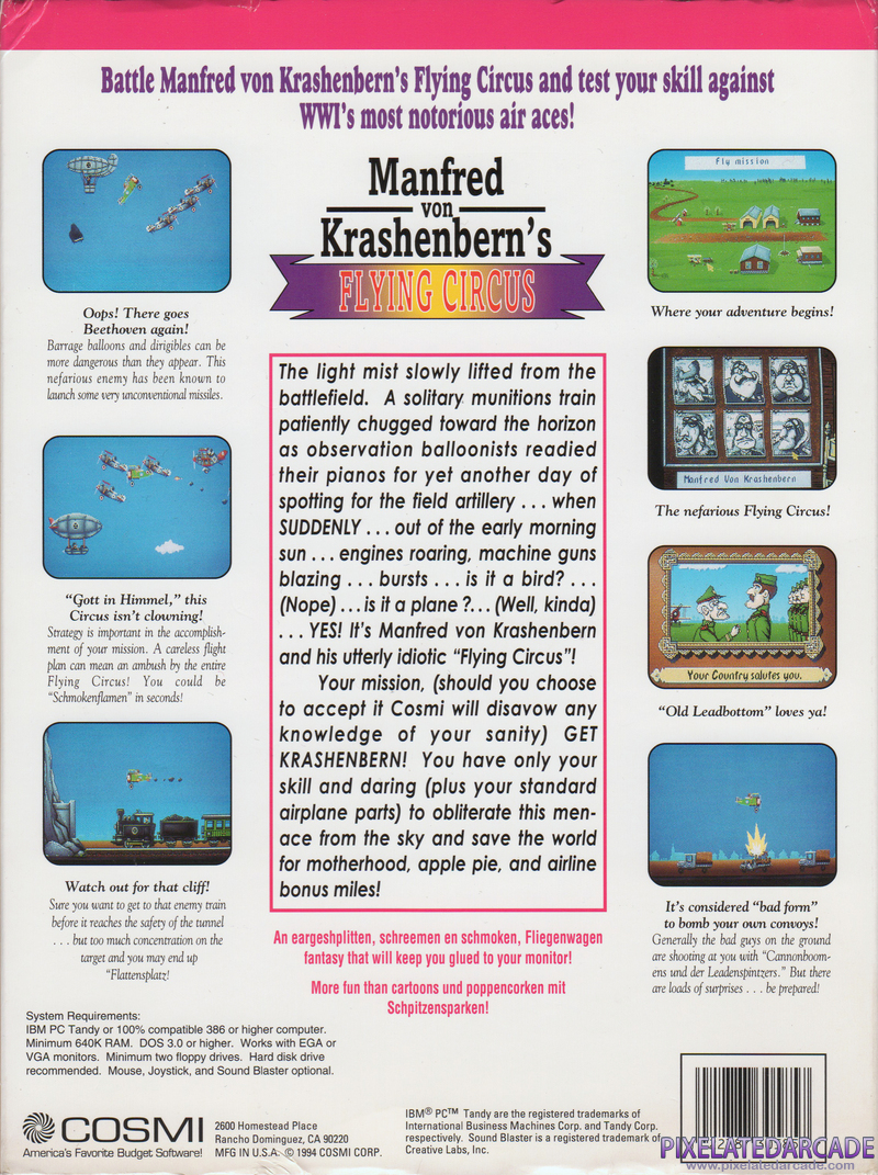 Manfred von Krashenbern's Flying Circus Cover Art: 