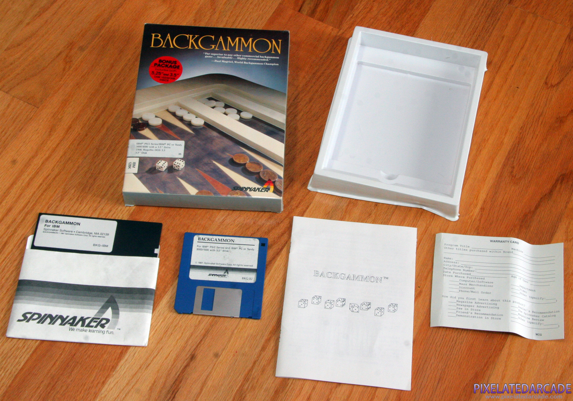 Backgammon Cover Art: Box and contents Backgammon Cover Art: Box and contents