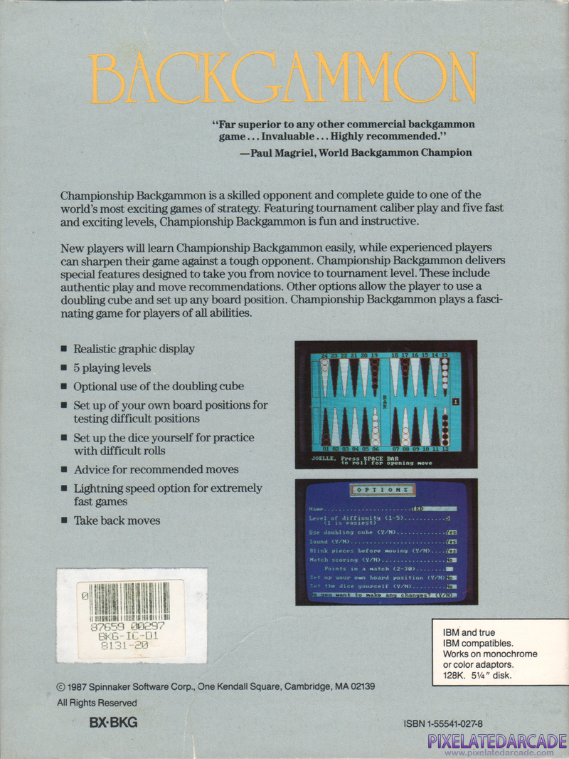 Backgammon Cover Art: Backgammon Cover Art: