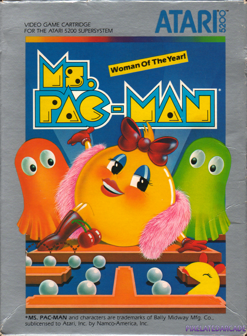 Ms. Pac-Man Cover Art: Ms. Pac-Man Cover Art: